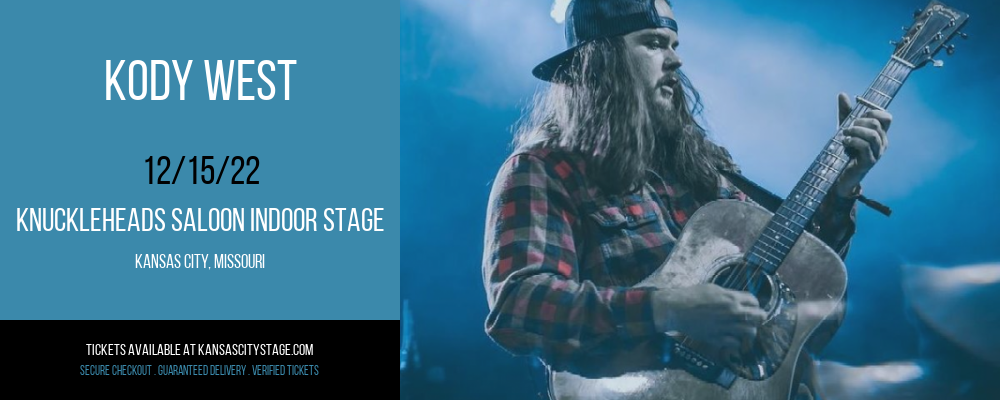 Kody West at Knuckleheads tickets Kody West at Knuckleheads