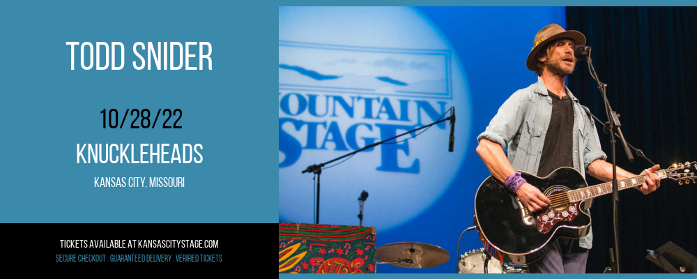 Todd Snider at Knuckleheads tickets Todd Snider at Knuckleheads