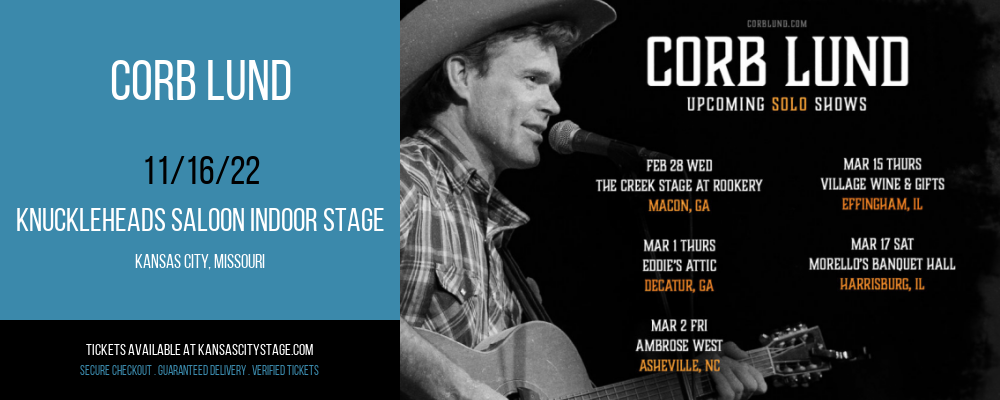 Corb Lund at Knuckleheads tickets Corb Lund at Knuckleheads